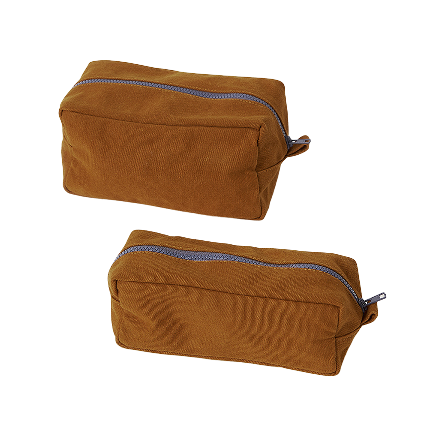 Contrast cotton wash bag masala small