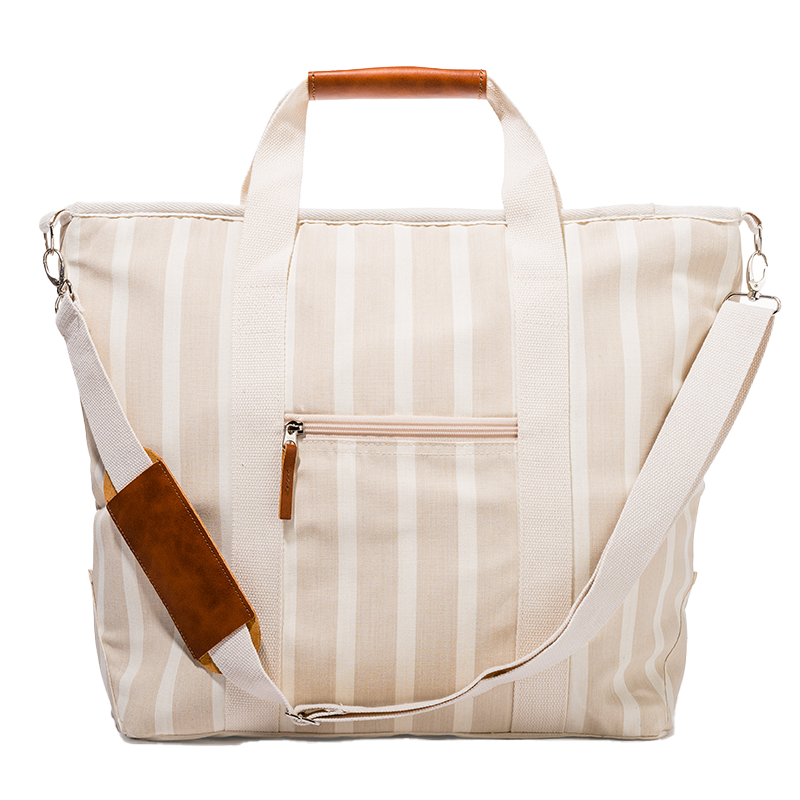 Cooler tote bag natural stripe 42 litres