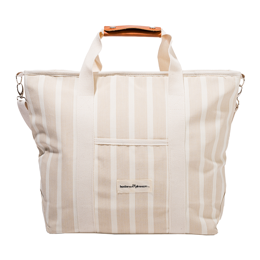 Cooler tote bag natural stripe 42 litres