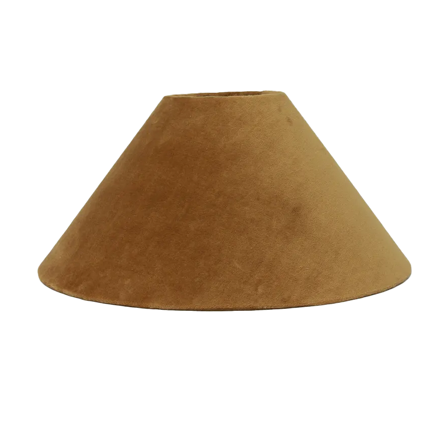 Coolie wide velvet lamp shade 35cm gold