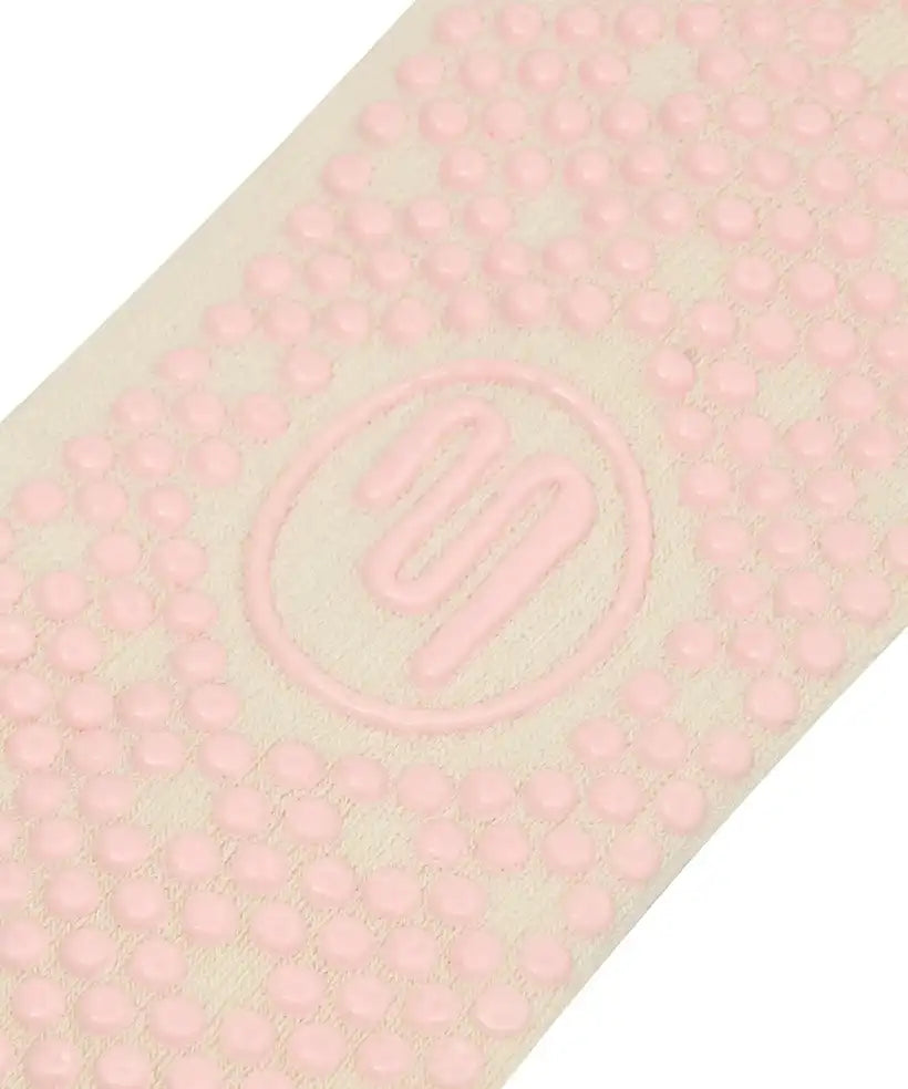 Crew pilates grip socks vanilla sage stripes