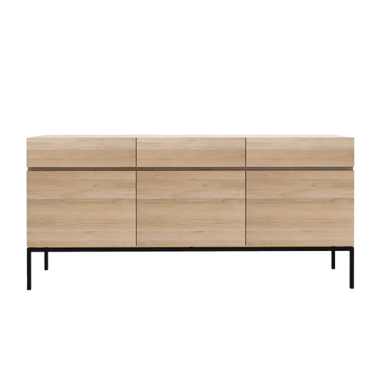 Oak ligna 3-door sideboard 165cm long