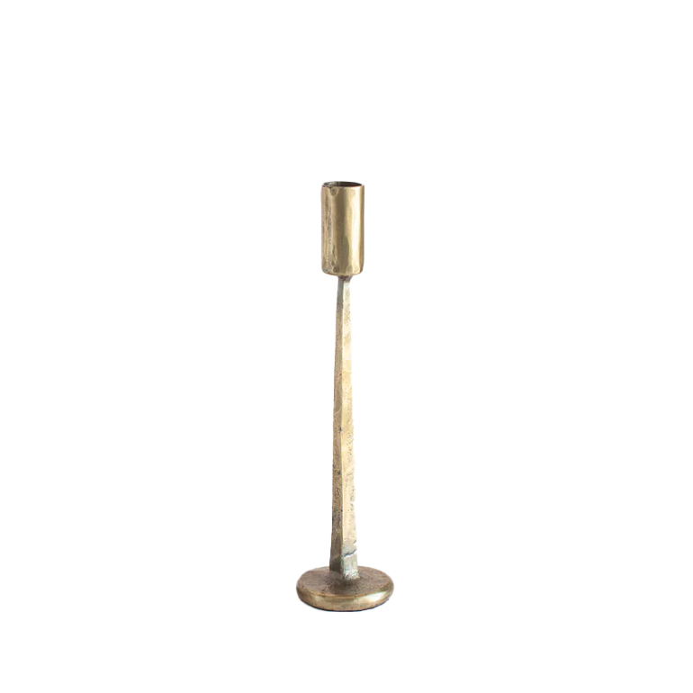 Dante hand-forged candle holder brass finish 25cm