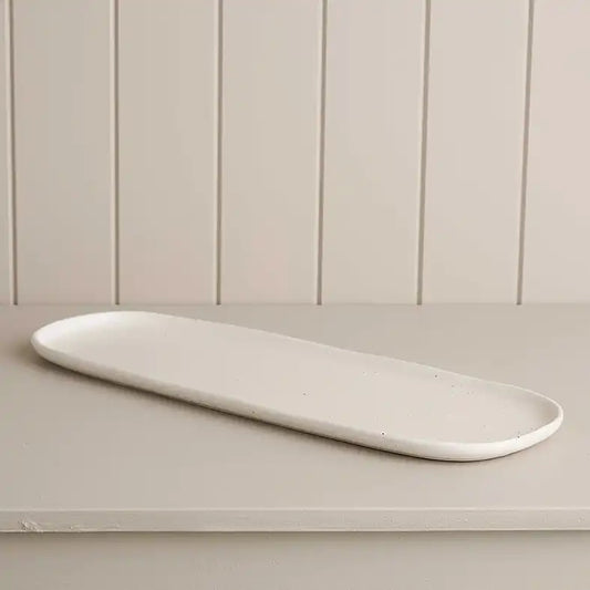 Earth long stoneware platter 51cm