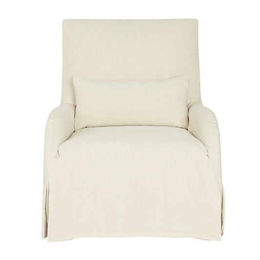 Elle slip cover armchair natural