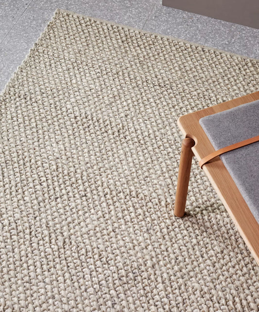 Emerson wool blend rug feather 200 x 300cm