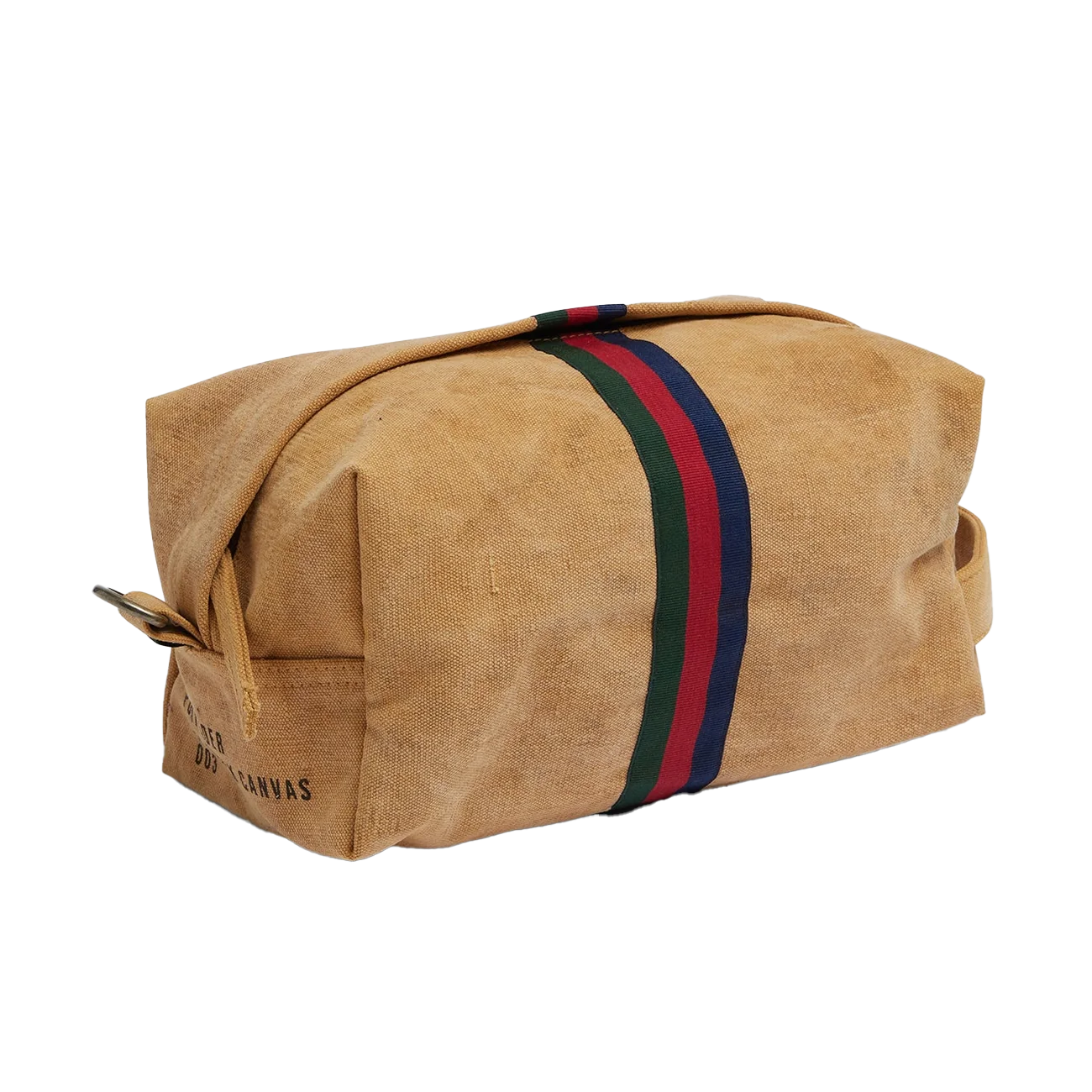 Pony Rider upcycled canvas toiletry bag clay