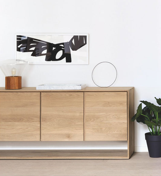 Oak Nordic 4-door sideboard 210cm