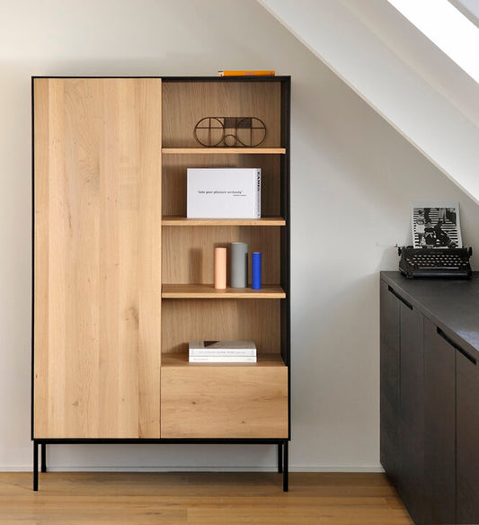 Ethnicraft blackbird oak storage cupboard