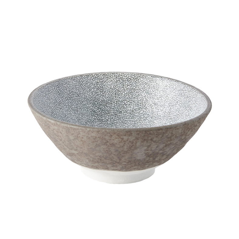 Crazed grey deep bowl 20cm