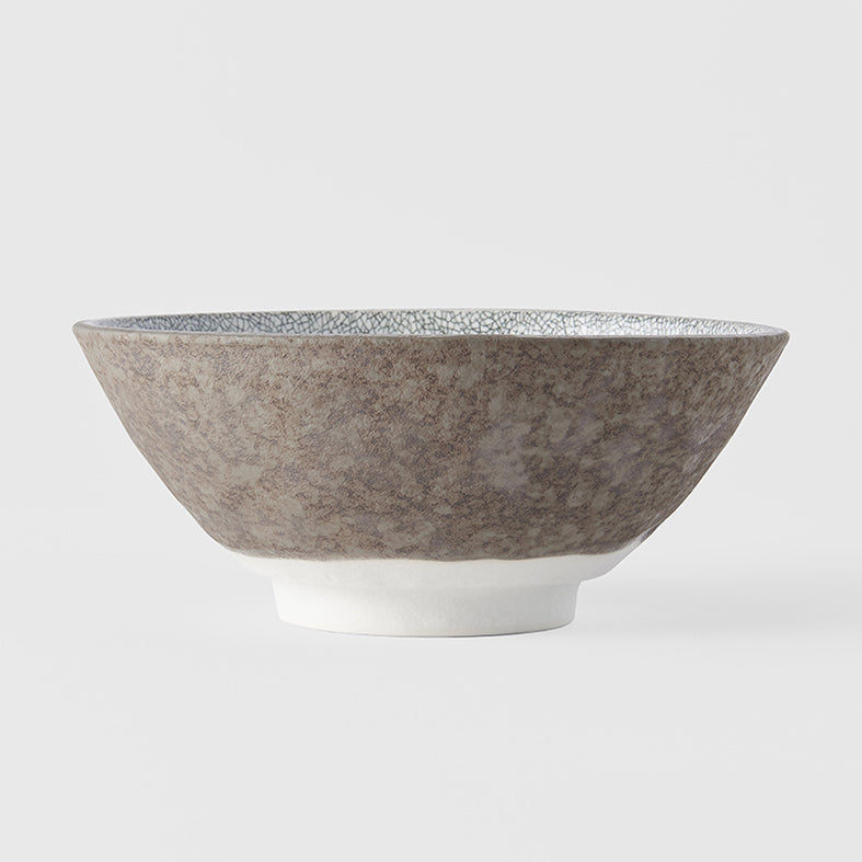 Crazed grey deep bowl 20cm