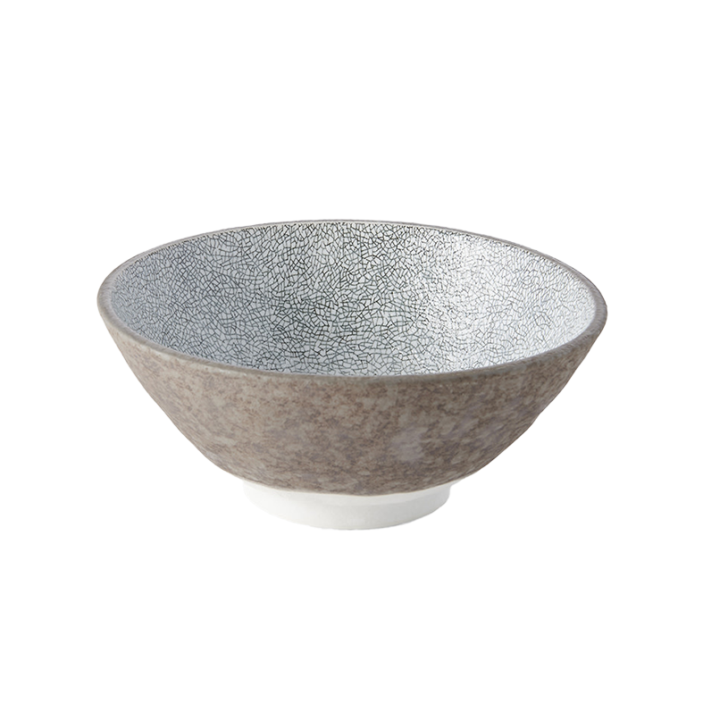 Crazed grey porcelain bowl 16cm