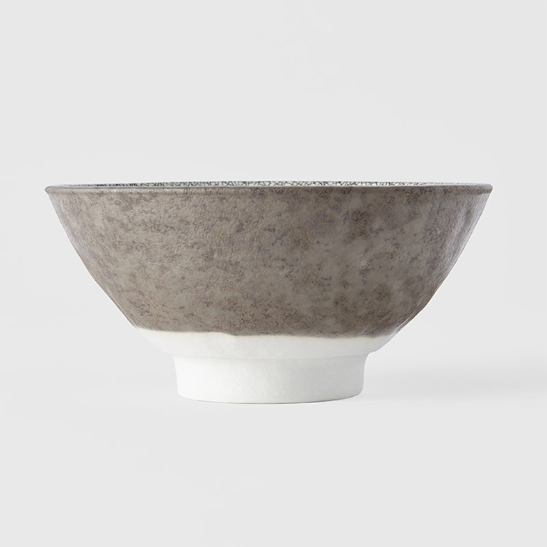 Crazed grey porcelain bowl 16cm