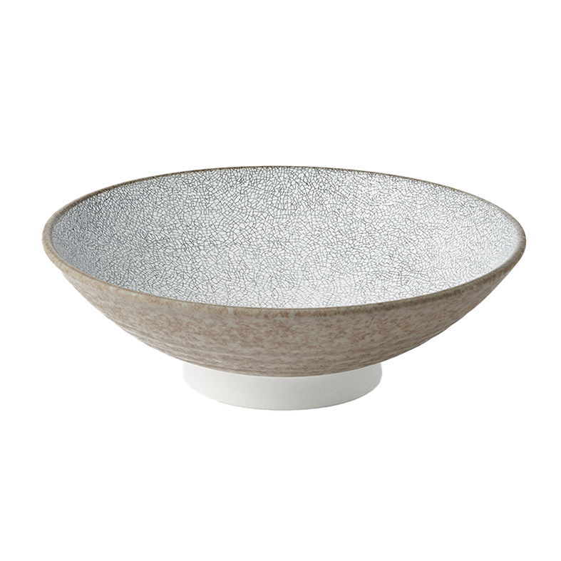 Crazed grey ramen bowl 25cm