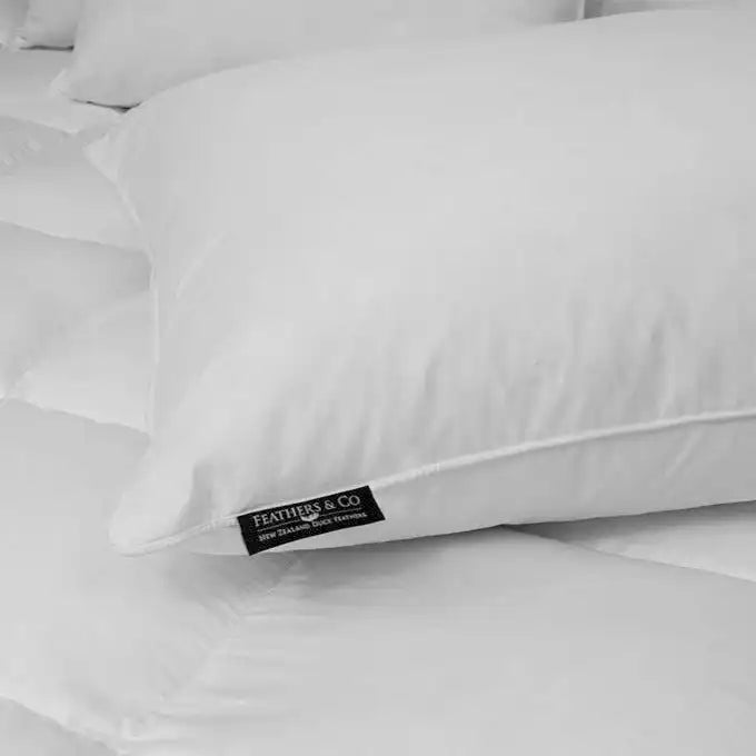 NZ duck feather & down sleeping pillow 75 x 50cm