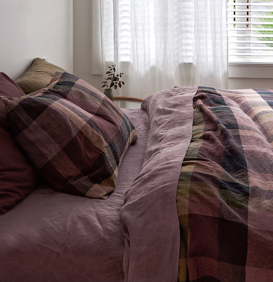 Picton pillowcase pair mulberry