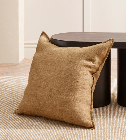 Flaxmill linen cushion cover fenugreek 60cm