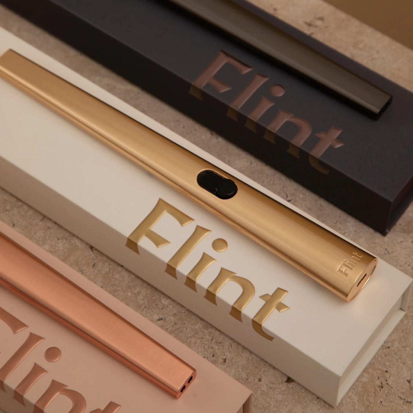 Flint rechargeable lighter gold