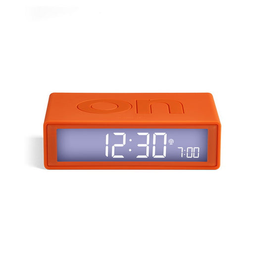Lexon flip+ reversible alarm clock orange