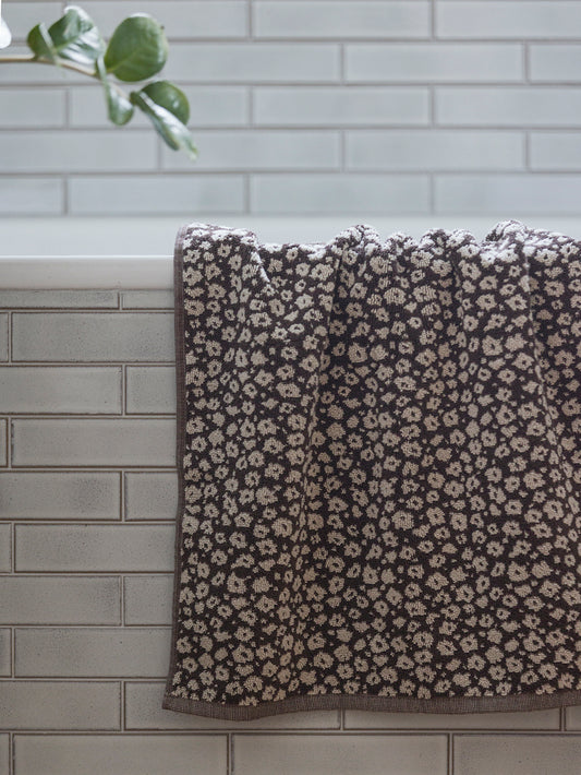 Forget-me-not cotton towel range rye