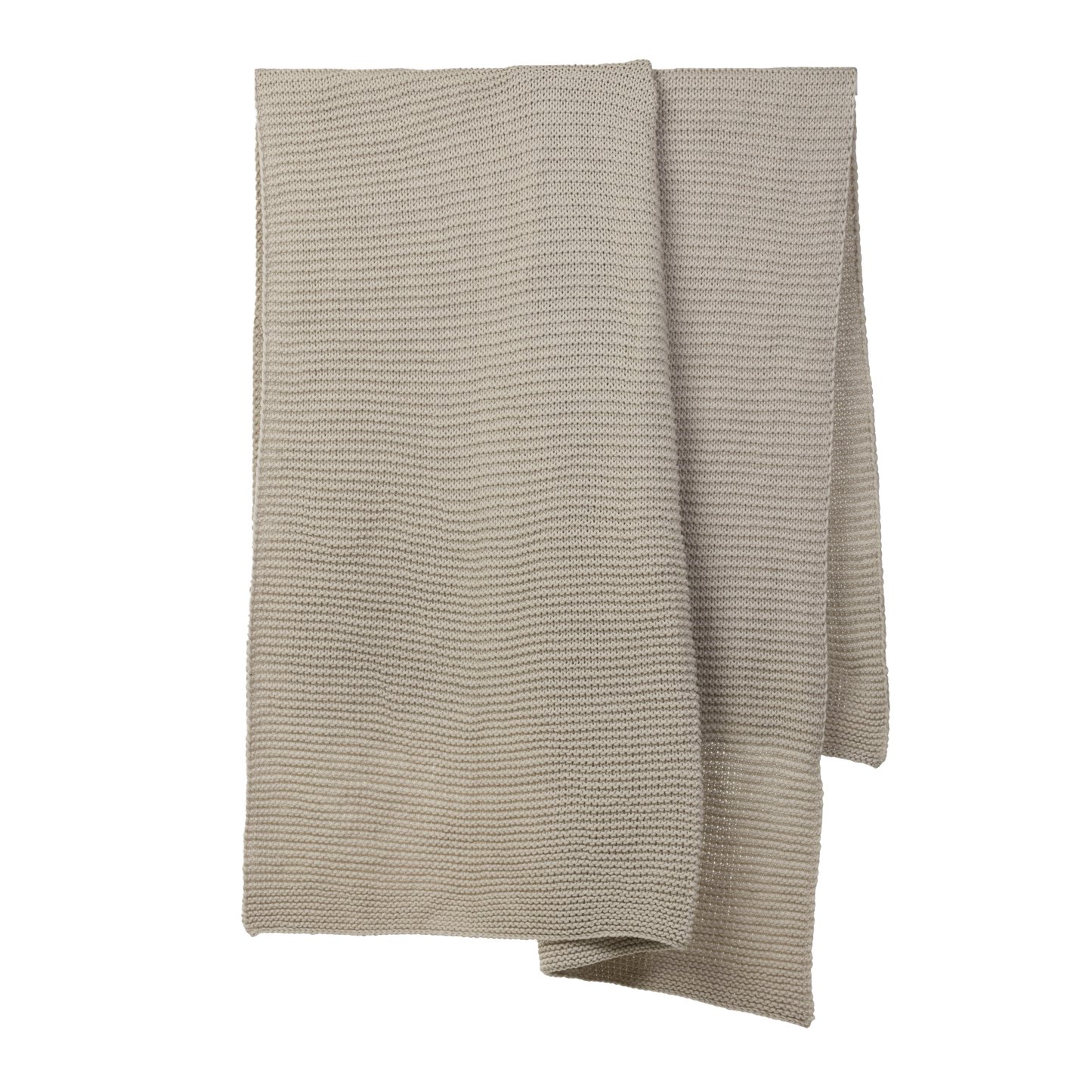 Wool Purl knit throw 140 x 180cm bone
