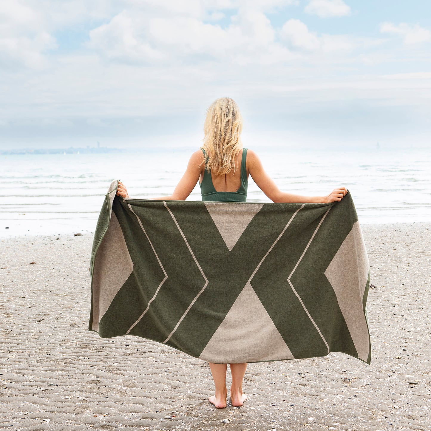 Ranger organic cotton beach towel fern