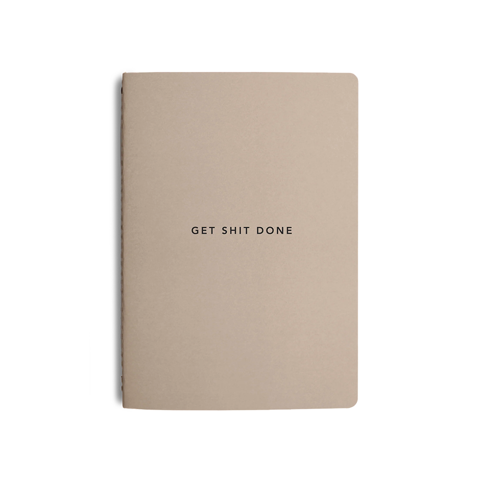 Get Shit Done lined notebook A5 sand