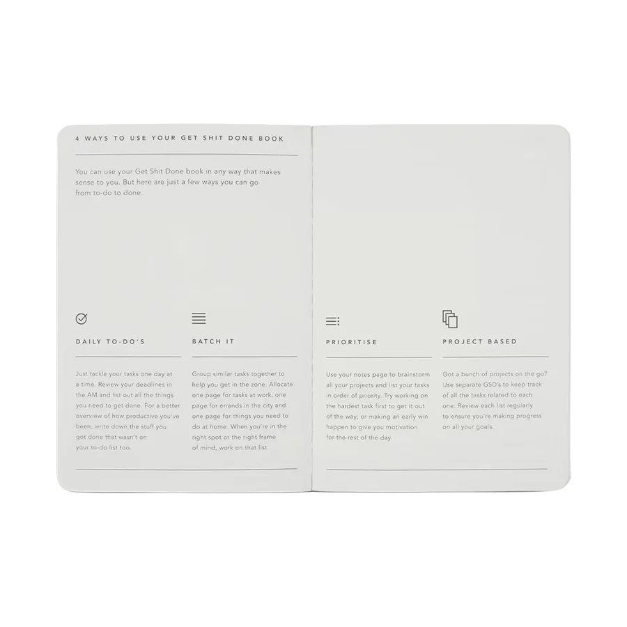 Get shit done A5 notebook sea green