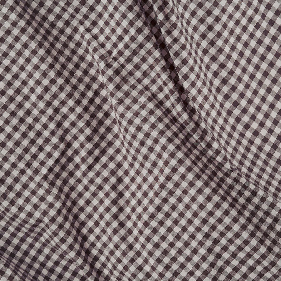 Gingham organic cotton duvet cocoa
