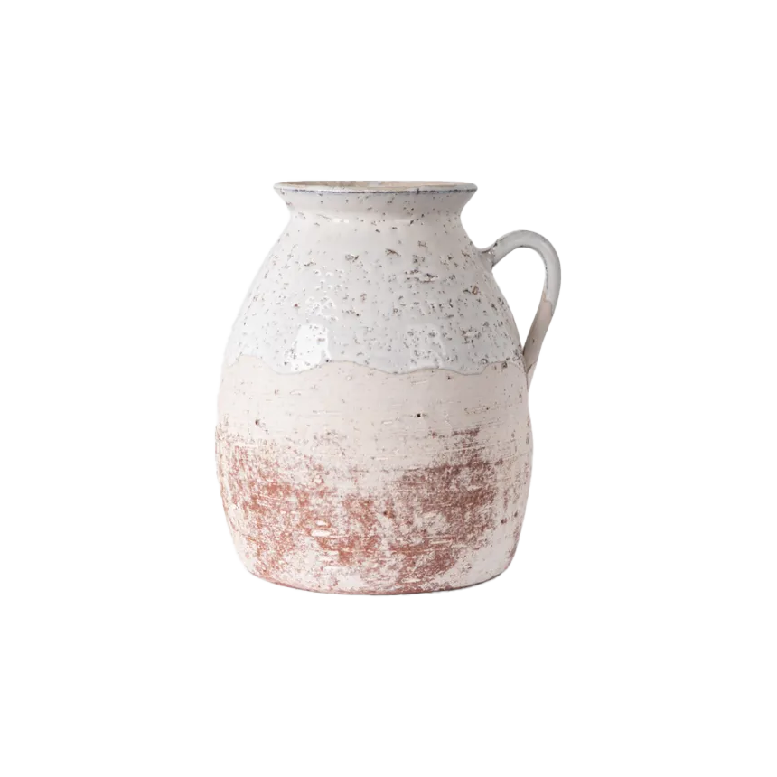 Glacier rustic terracotta jug 23cm