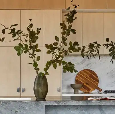 Globewest tall Boden form vase 33cm olive