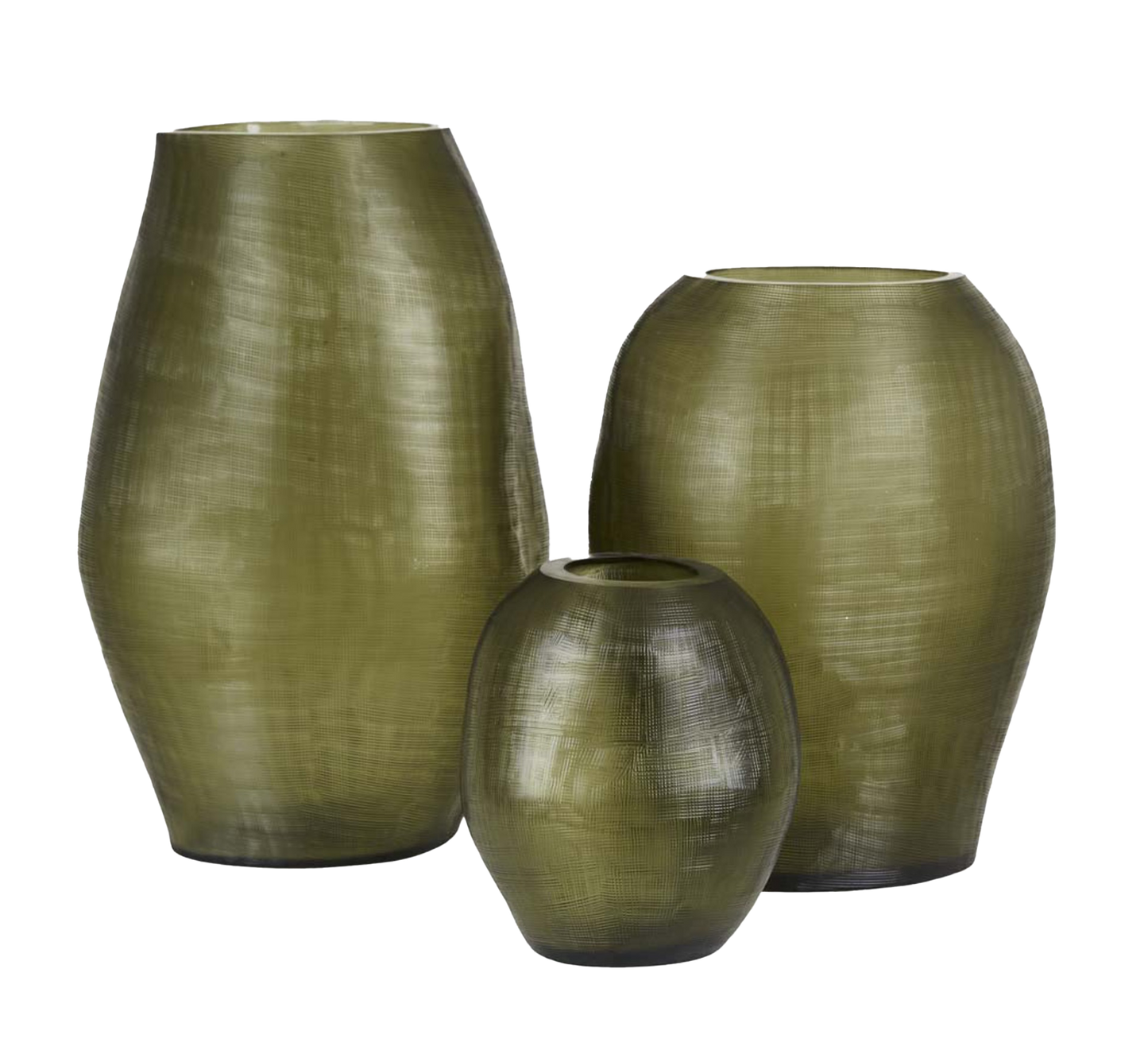 Globewest tall Boden form vase 33cm olive