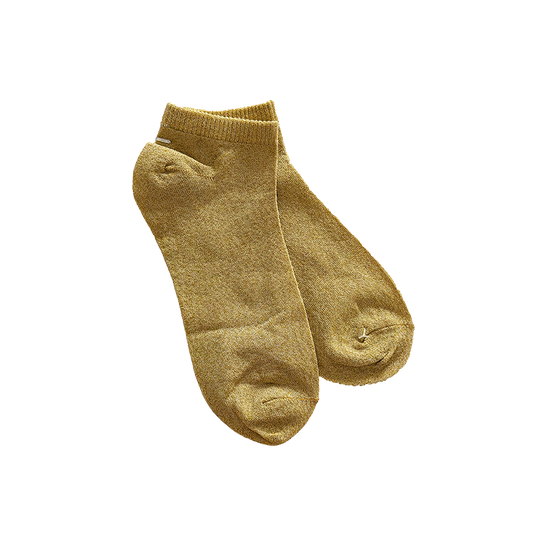 Gold lurex ankle socks