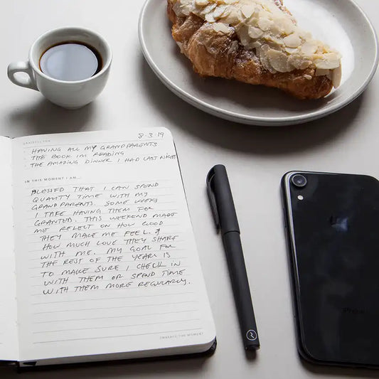 Gratitude soft cover journal black B6