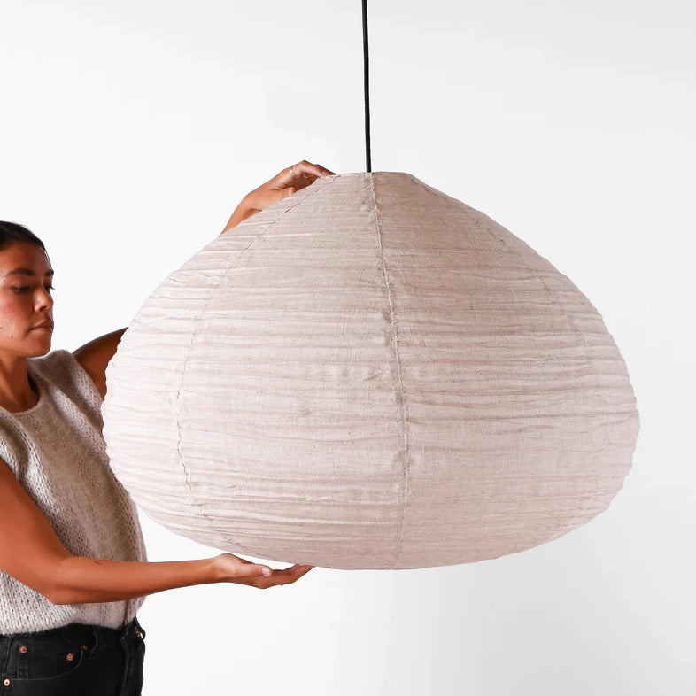 Havana linen pendant shade natural