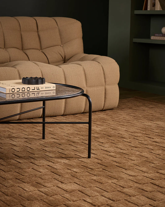 Hugo NZ wool rug toffee