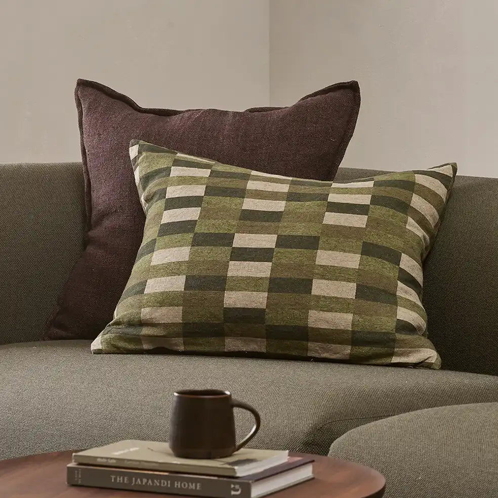Hugo linen cushion cover forest 55 x 45cm