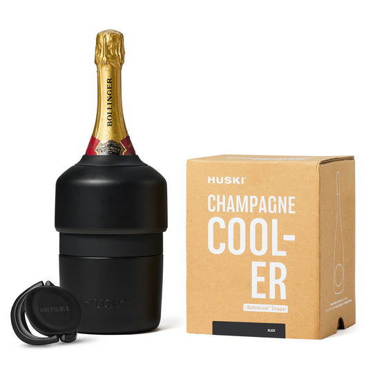 Huski champagne cooler including stopper black