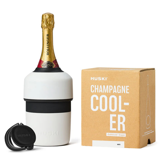 Huski champagne cooler including stopper white