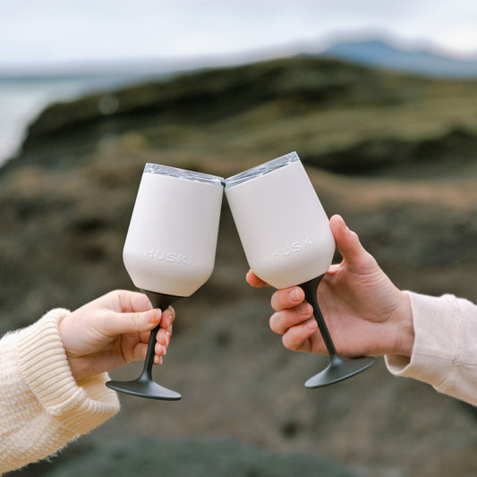 Huski stemmed wine tumbler white 355ml