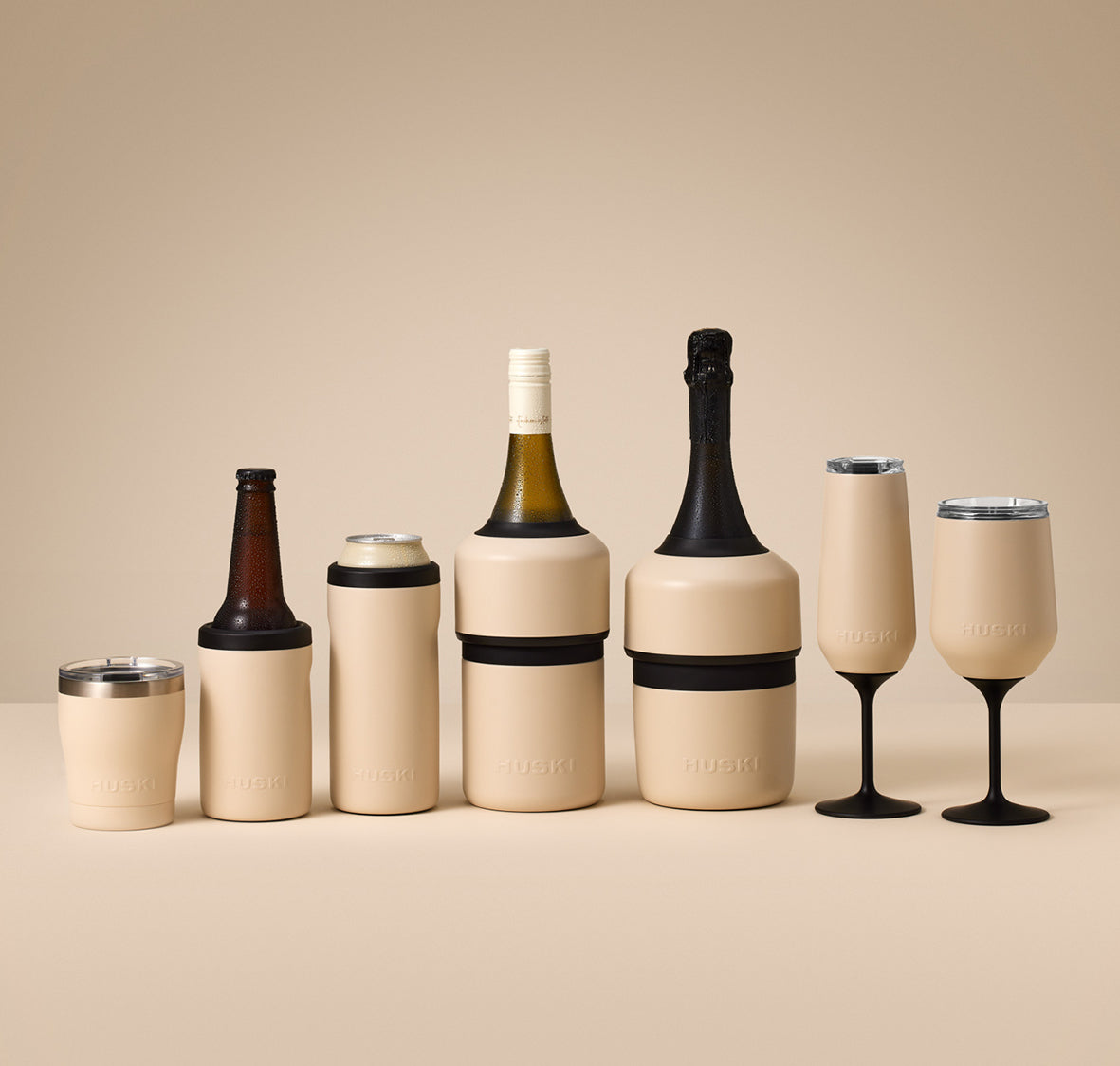 Huski stemmed wine tumbler 355ml sand