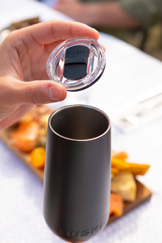 Huski champagne flute black 240ml