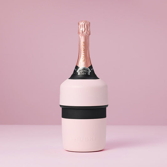 Huski champagne cooler including stopper pink
