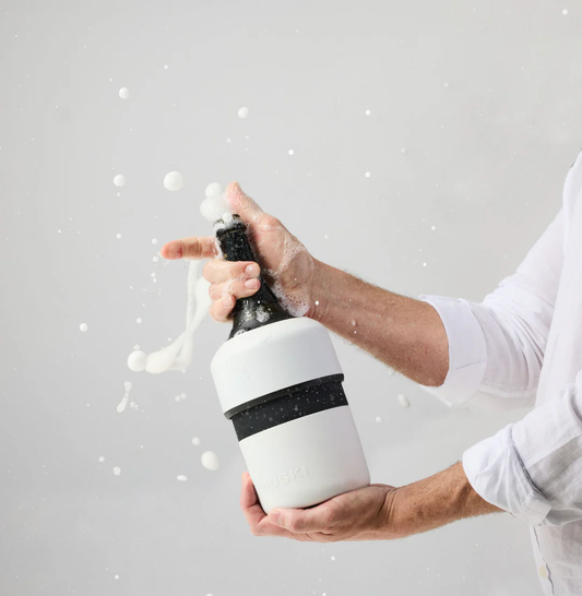 Huski champagne cooler including stopper white