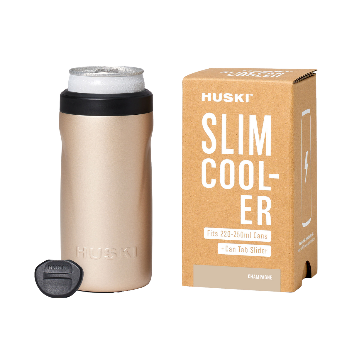 Huski slim can cooler champagne
