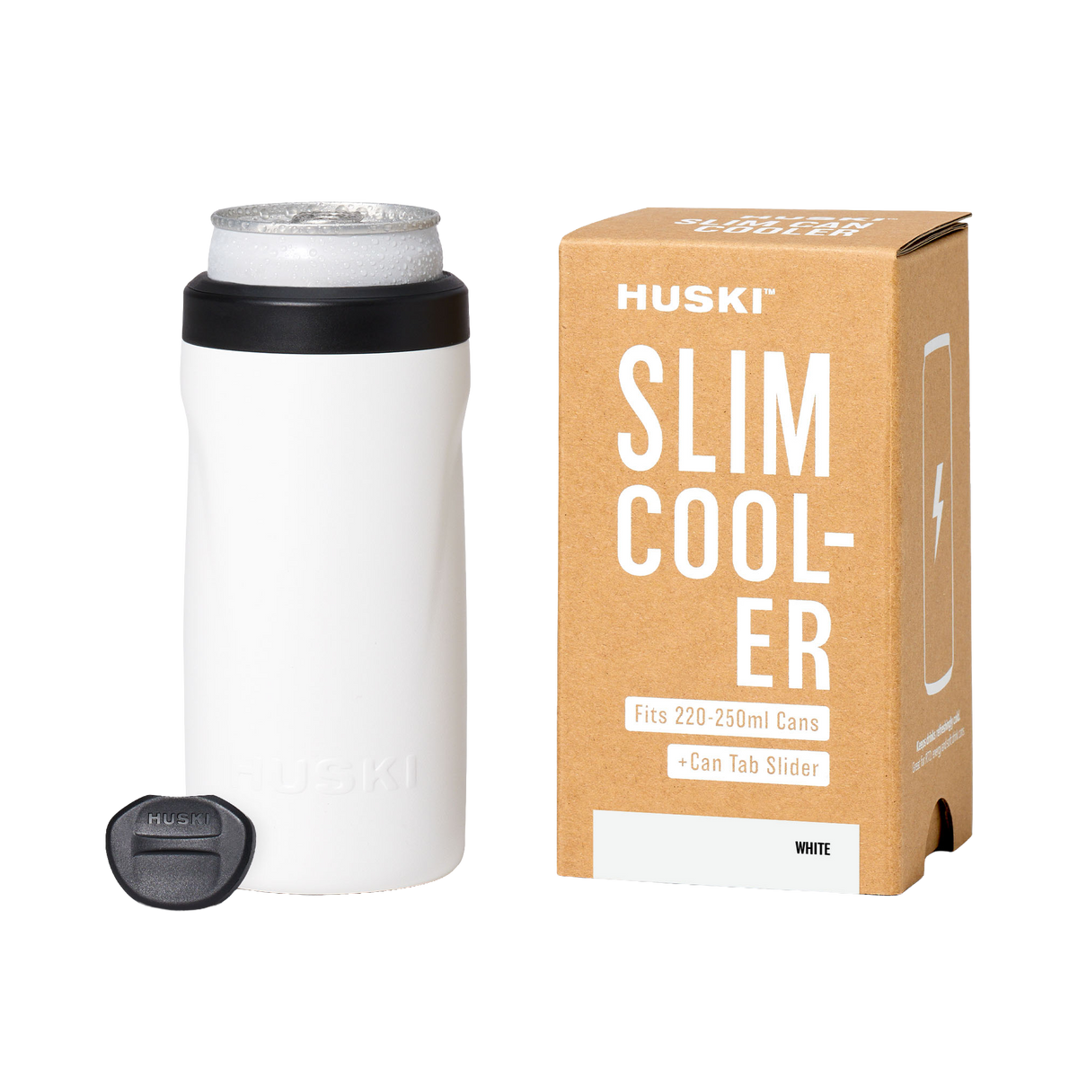 Huski slim can cooler white