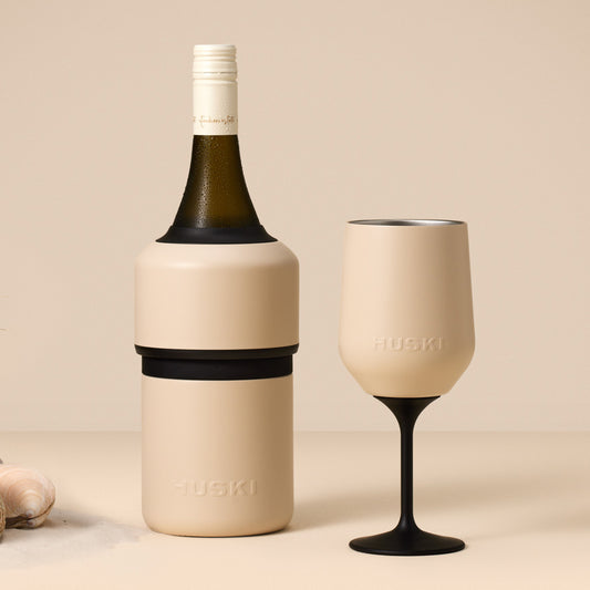 Huski stemmed wine tumbler 355ml sand