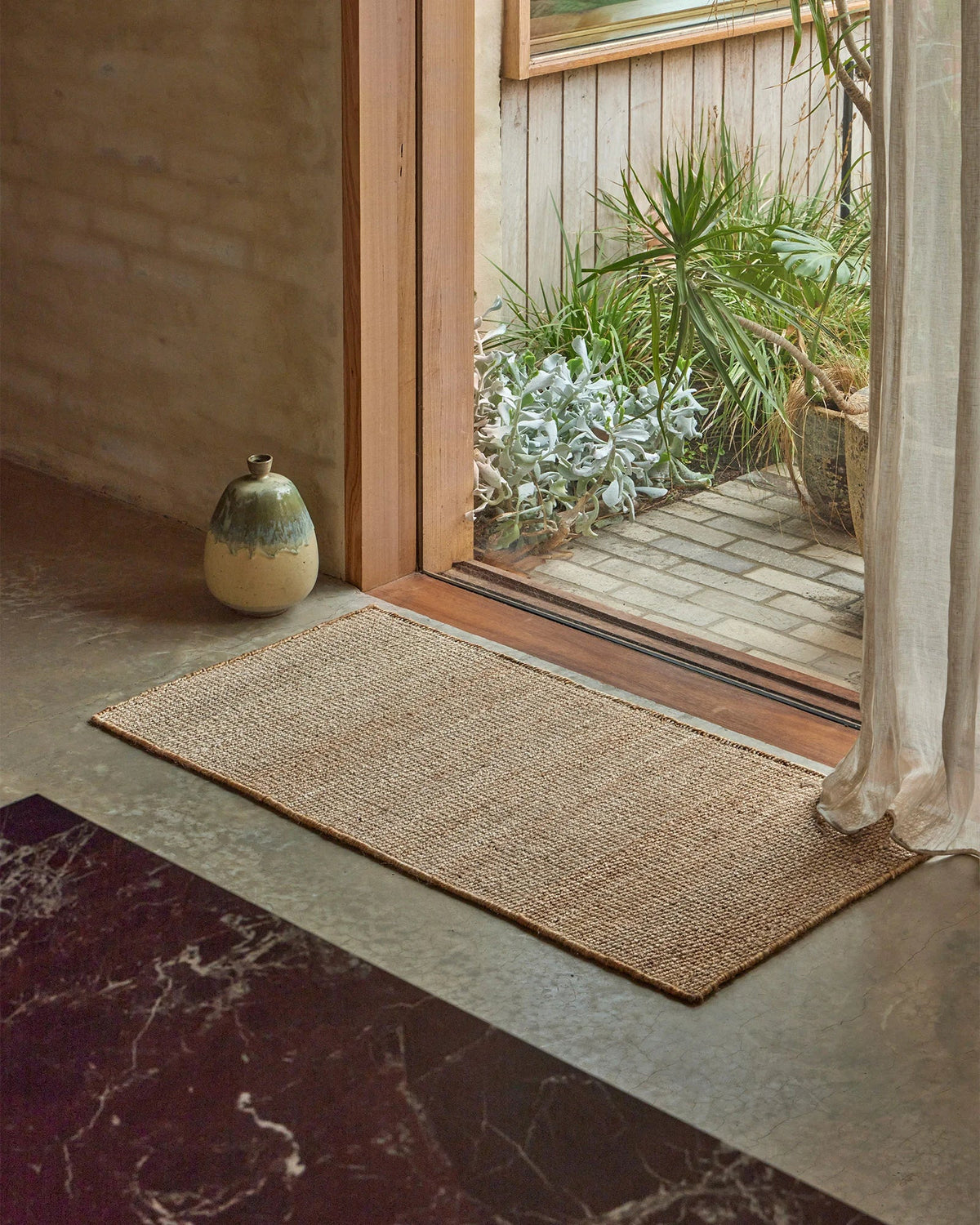 Ivano handwoven jute door mat 120cm wheat