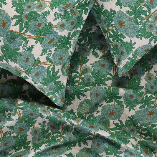SOW Joan floral linen flat sheet