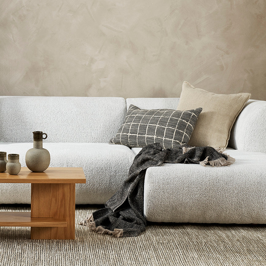 Johnson rectangle cushion cover 40 x 60cm black